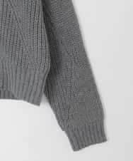 KJCLA40044 a.v.v KIDS(アー・ヴェ・ヴェ) [130-160]襟付きカーディガン ダークグレー