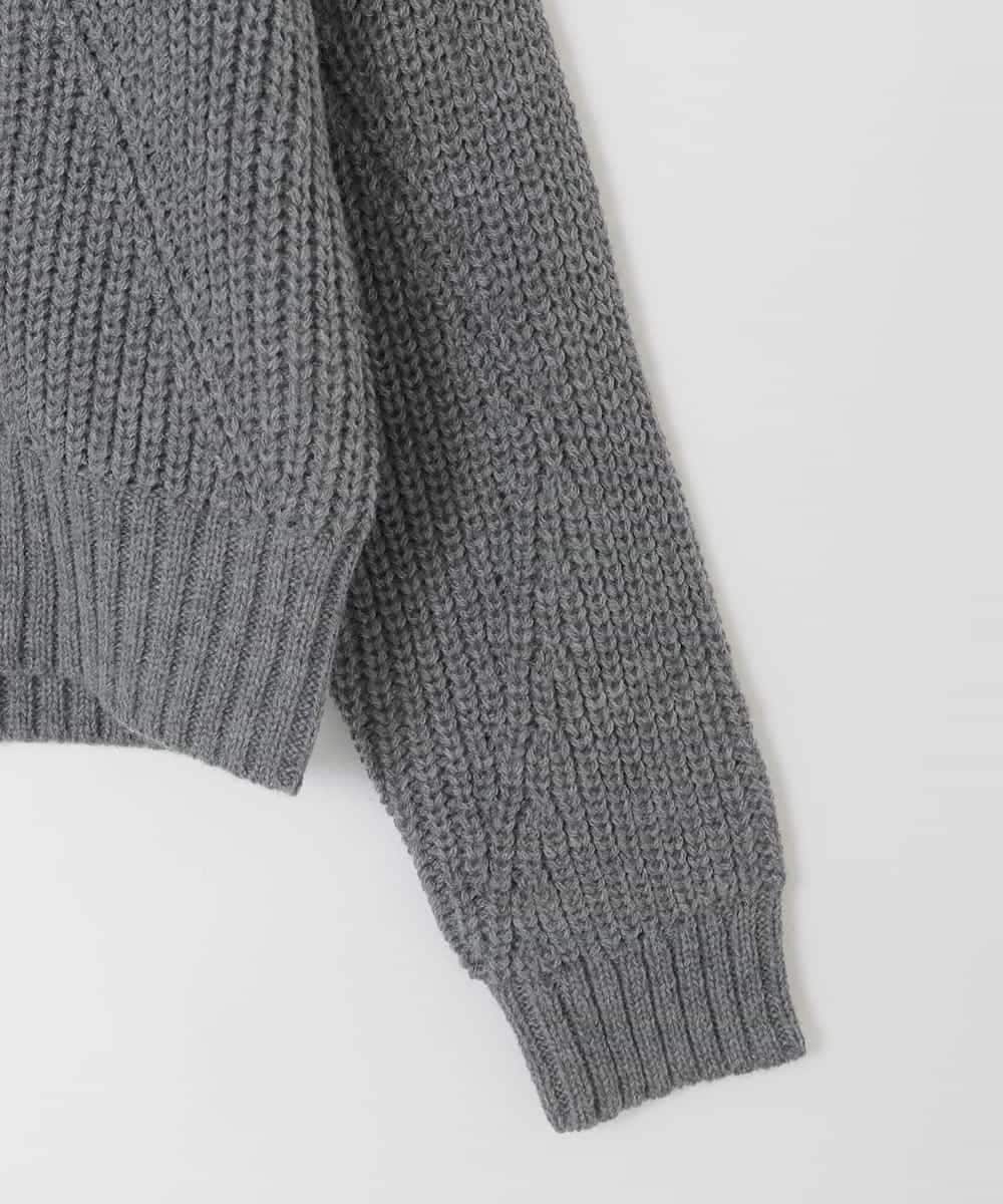 KJCLA40044 a.v.v KIDS(アー・ヴェ・ヴェ) [130-160]襟付きカーディガン ダークグレー