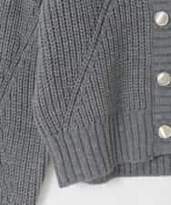 KJCLA40044 a.v.v KIDS(アー・ヴェ・ヴェ) [130-160]襟付きカーディガン ダークグレー