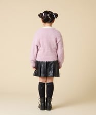 KJCLA42044 a.v.v KIDS(アー・ヴェ・ヴェ) [120-160]フェザー調カーディガン ピンク