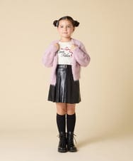 KJCLA42044 a.v.v KIDS(アー・ヴェ・ヴェ) [120-160]フェザー調カーディガン ピンク