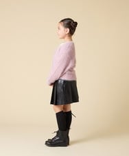 KJCLA42044 a.v.v KIDS(アー・ヴェ・ヴェ) [120-160]フェザー調カーディガン ピンク