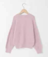 KJCLA42044 a.v.v KIDS(アー・ヴェ・ヴェ) [120-160]フェザー調カーディガン ピンク