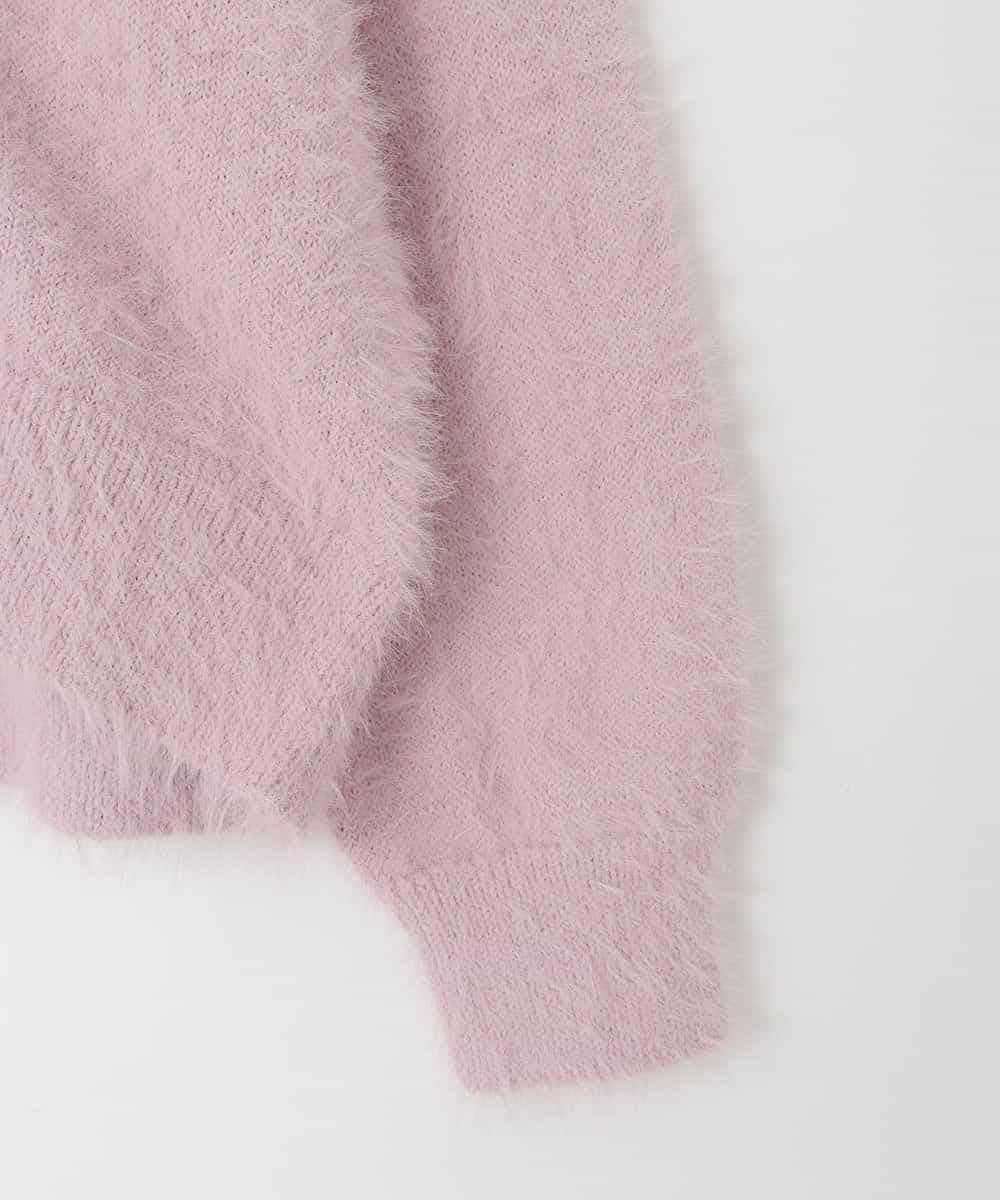 KJCLA42044 a.v.v KIDS(アー・ヴェ・ヴェ) [120-160]フェザー調カーディガン ピンク