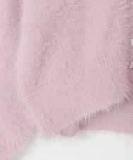 KJCLA42044 a.v.v KIDS(アー・ヴェ・ヴェ) [120-160]フェザー調カーディガン ピンク