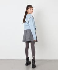 KJCLD09049 a.v.v KIDS(アー・ヴェ・ヴェ) [130-160]【手洗い】バイカラーセーラーカーデ ライトブルー
