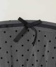 KJEAD02054 a.v.v KIDS(アー・ヴェ・ヴェ) [120-160]フロッキードットプリントドッキングワンピース ダークグレー