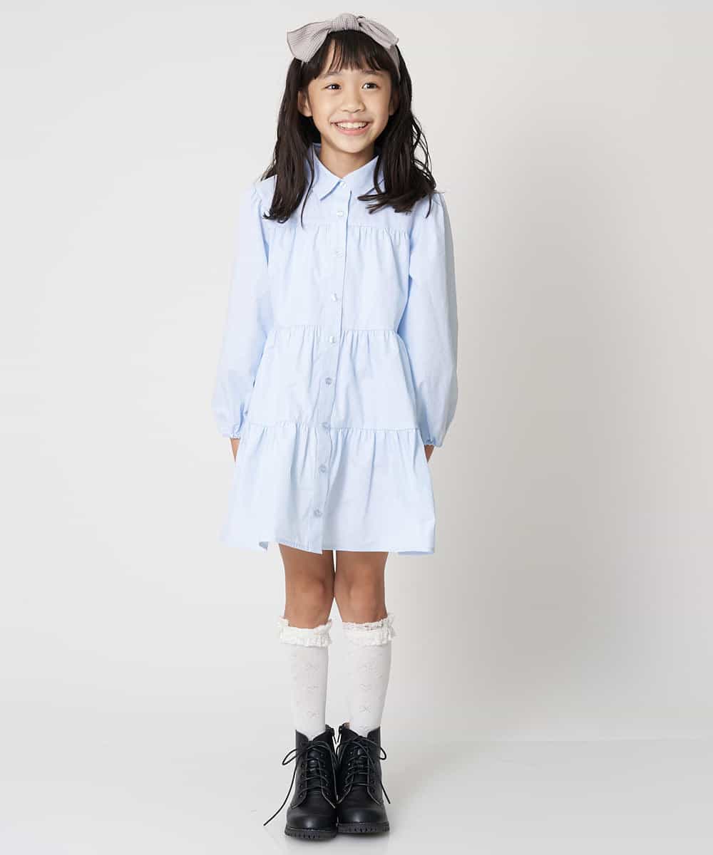 KJECM20034 a.v.v KIDS(アー・ヴェ・ヴェ) [110-130]ティアードワンピース[WEB限定サイズ] ブラック