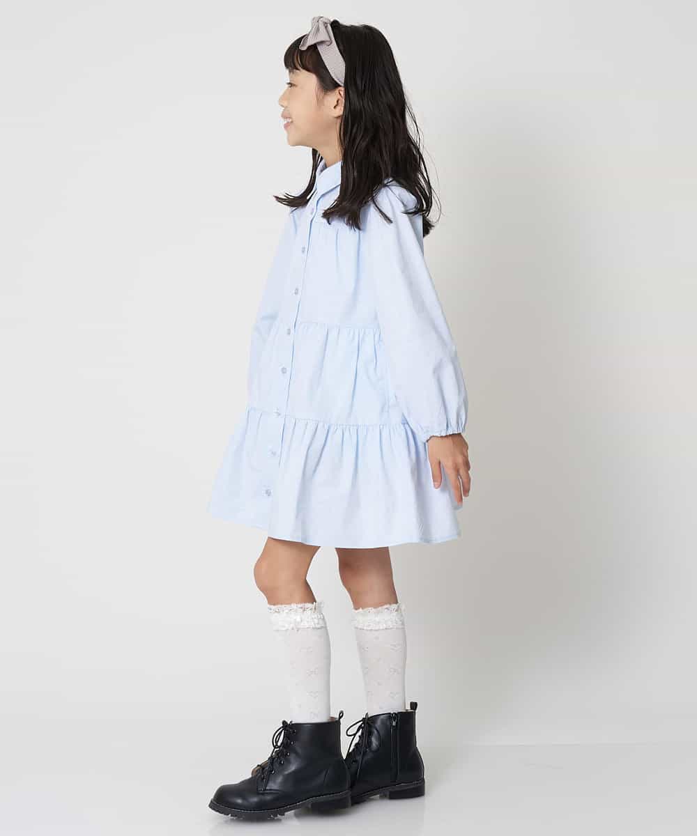 KJECM20034 a.v.v KIDS(アー・ヴェ・ヴェ) [110-130]ティアードワンピース[WEB限定サイズ] ブラック