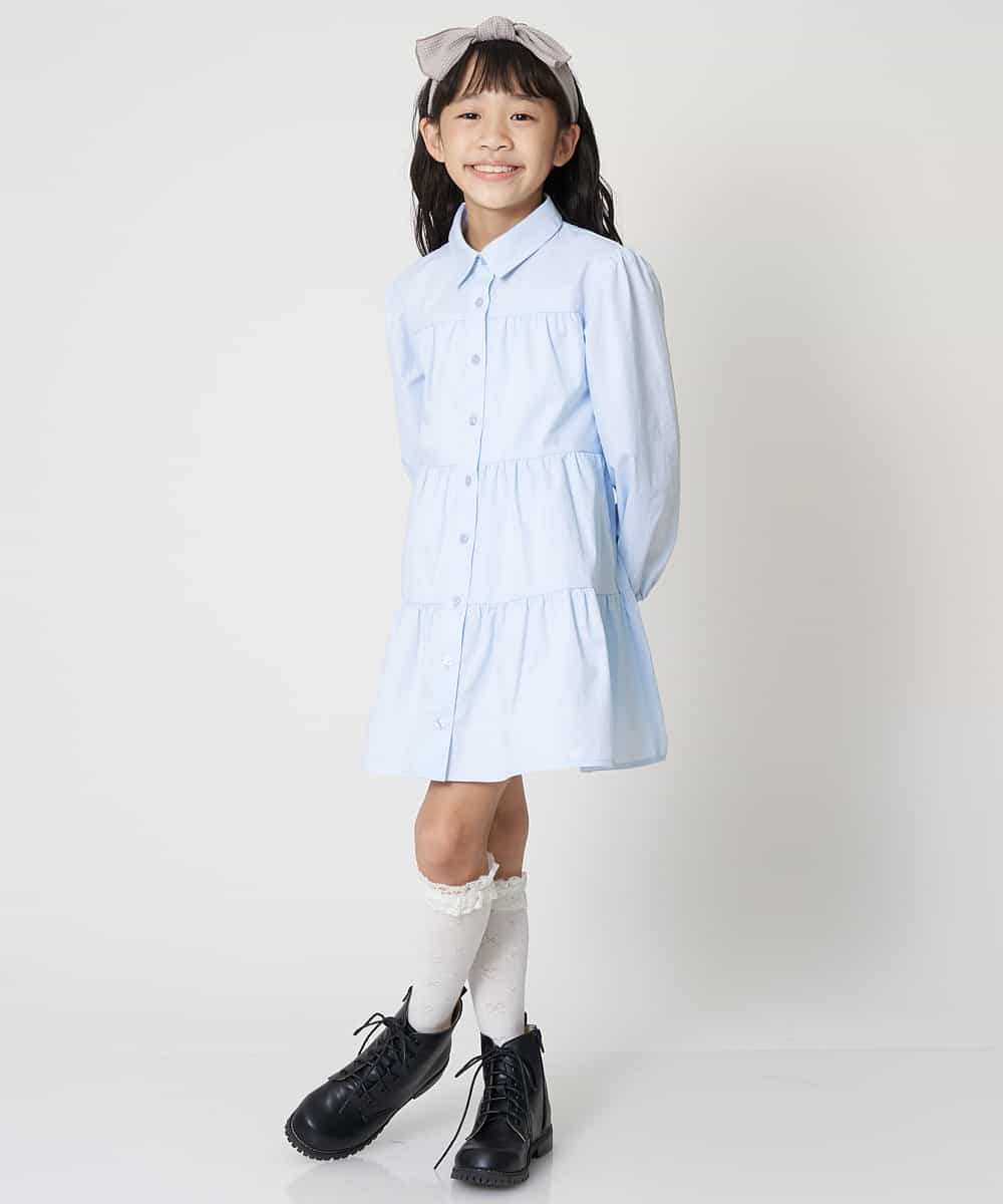 KJECM20034 a.v.v KIDS(アー・ヴェ・ヴェ) [110-130]ティアードワンピース[WEB限定サイズ] ブラック