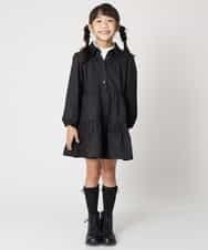 KJECM20034 a.v.v KIDS(アー・ヴェ・ヴェ) [110-130]ティアードワンピース[WEB限定サイズ] ブラック