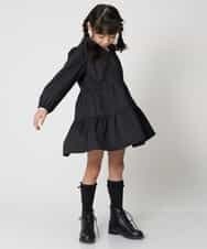KJECM20034 a.v.v KIDS(アー・ヴェ・ヴェ) [110-130]ティアードワンピース[WEB限定サイズ] ブラック