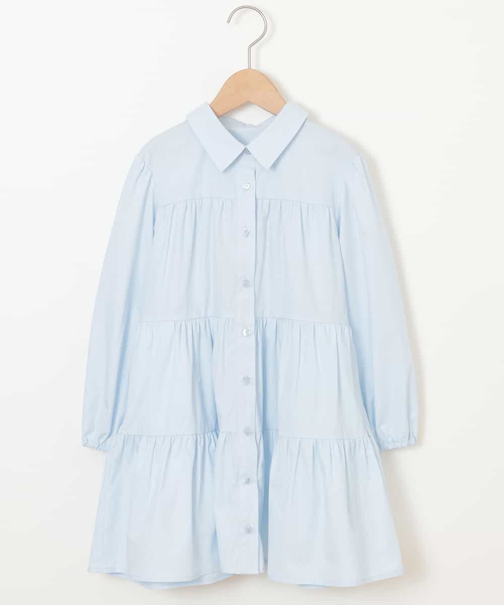 KJECM20034 a.v.v KIDS(アー・ヴェ・ヴェ) [110-130]ティアードワンピース[WEB限定サイズ] ライトブルー