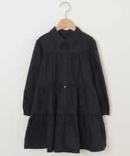 KJECM20034 a.v.v KIDS(アー・ヴェ・ヴェ) [110-130]ティアードワンピース[WEB限定サイズ] ブラック