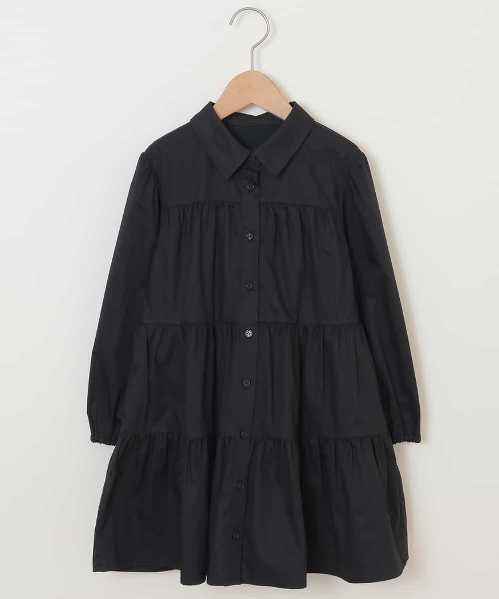 KJECM20034 a.v.v KIDS(アー・ヴェ・ヴェ) [110-130]ティアードワンピース[WEB限定サイズ] ブラック