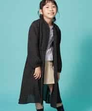 KJEDM03034 a.v.v KIDS(アー・ヴェ・ヴェ) [100-130]フロントボタンプリントワンピース[WEB限定サイズ] ブラック