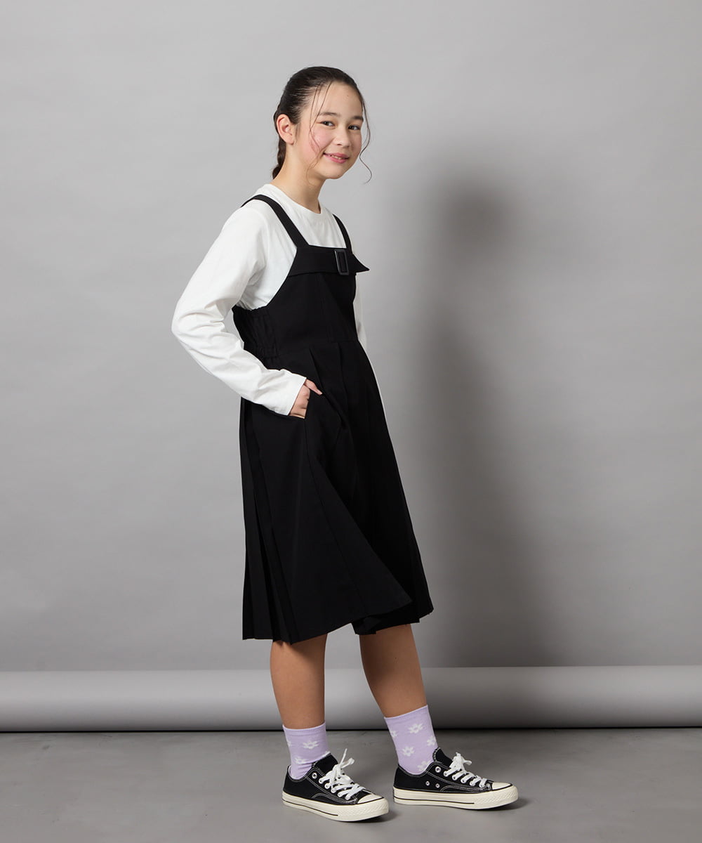 KJEEA32059 a.v.v KIDS(アー・ヴェ・ヴェ) [130]ベルテッドプリーツジャンスカ グレー