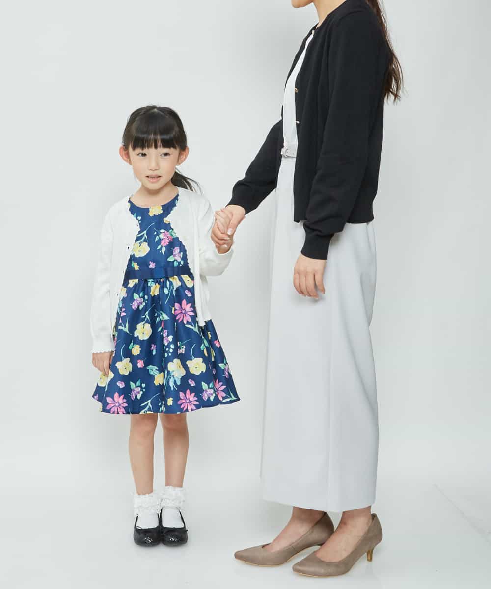 KJEEG01049 a.v.v KIDS(アー・ヴェ・ヴェ) [100-130]水彩フラワーワンピース[WEB限定サイズ] ホワイト