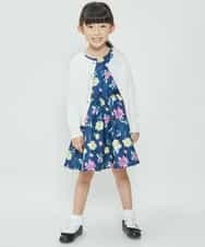 KJEEG01049 a.v.v KIDS(アー・ヴェ・ヴェ) [100-130]水彩フラワーワンピース[WEB限定サイズ] ホワイト