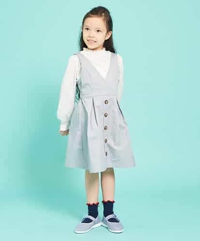 KJEEJ11039 a.v.v KIDS [100-130]【洗える】カシュクールジャンパースカート[WEB限定サイズ]