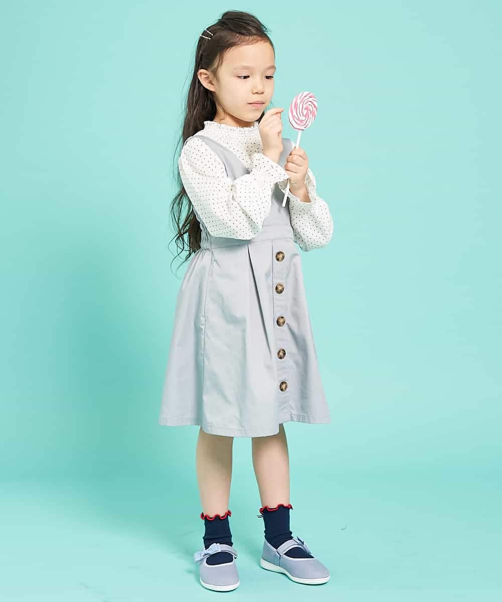 KJEEJ11039 a.v.v KIDS(アー・ヴェ・ヴェ) [100-130]【洗える】カシュクールジャンパースカート[WEB限定サイズ] ベージュ