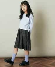 KJEEP30039 a.v.v KIDS(アー・ヴェ・ヴェ) [100-130]サイドリボンプリーツドッキングワンピース ライトブルー