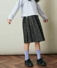 KJEEP30039 a.v.v KIDS(アー・ヴェ・ヴェ) [100-130]サイドリボンプリーツドッキングワンピース ライトブルー
