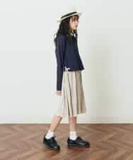 KJEEP30039 a.v.v KIDS(アー・ヴェ・ヴェ) [100-130]サイドリボンプリーツドッキングワンピース ライトブルー