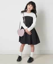 KJEEP32029 a.v.v KIDS(アー・ヴェ・ヴェ) [100-130]ドッキングワンピース ブラック