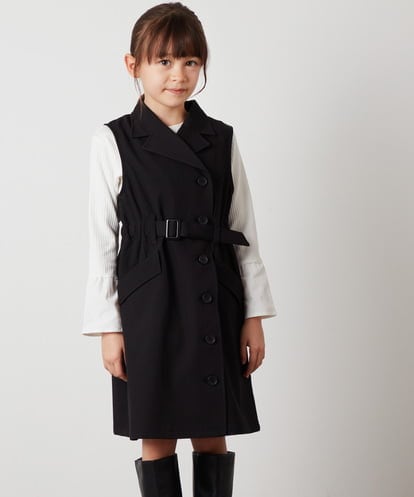 KJEEW32059 a.v.v KIDS [140-150]トレンチジャンパースカート