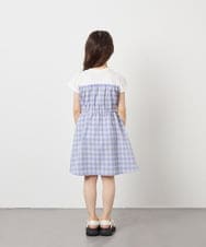 KJEFD40054 a.v.v KIDS(アー・ヴェ・ヴェ) [120-160]レースアップドッキングワンピース ライトブルー