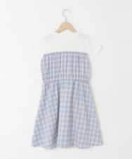 KJEFD40054 a.v.v KIDS(アー・ヴェ・ヴェ) [120-160]レースアップドッキングワンピース ライトブルー