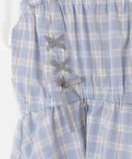 KJEFD40054 a.v.v KIDS(アー・ヴェ・ヴェ) [120-160]レースアップドッキングワンピース ライトブルー