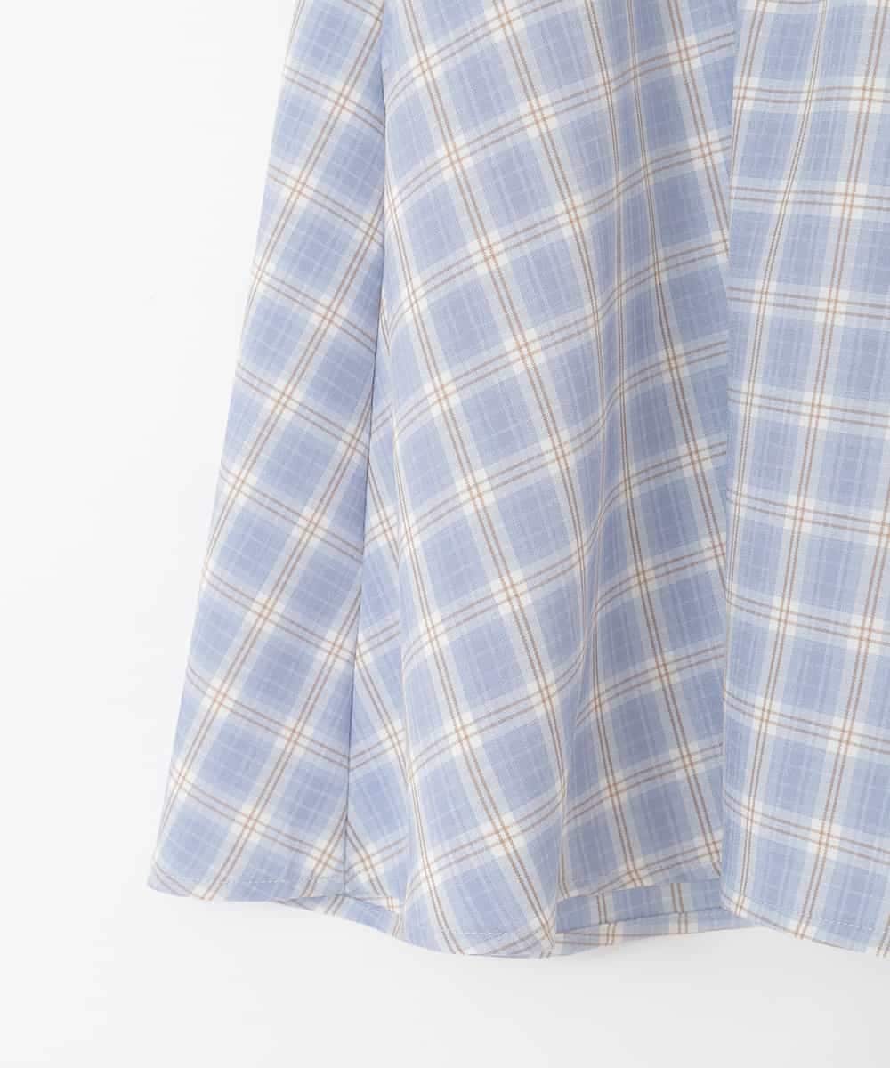 KJEFD40054 a.v.v KIDS(アー・ヴェ・ヴェ) [120-160]レースアップドッキングワンピース ライトブルー