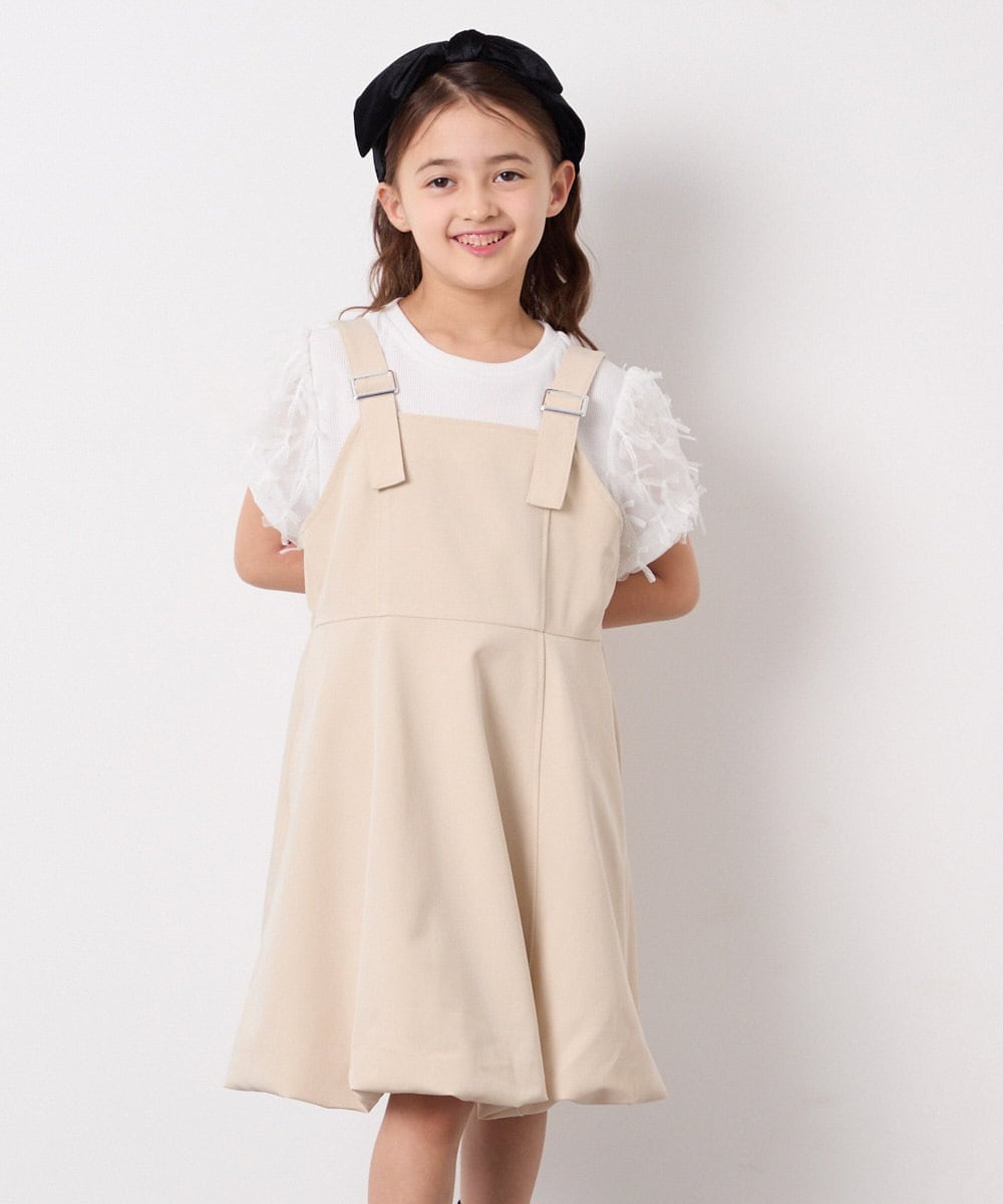 KJEFD41059 a.v.v KIDS(アー・ヴェ・ヴェ) [130-160]バルーンジャンスカ ベージュ