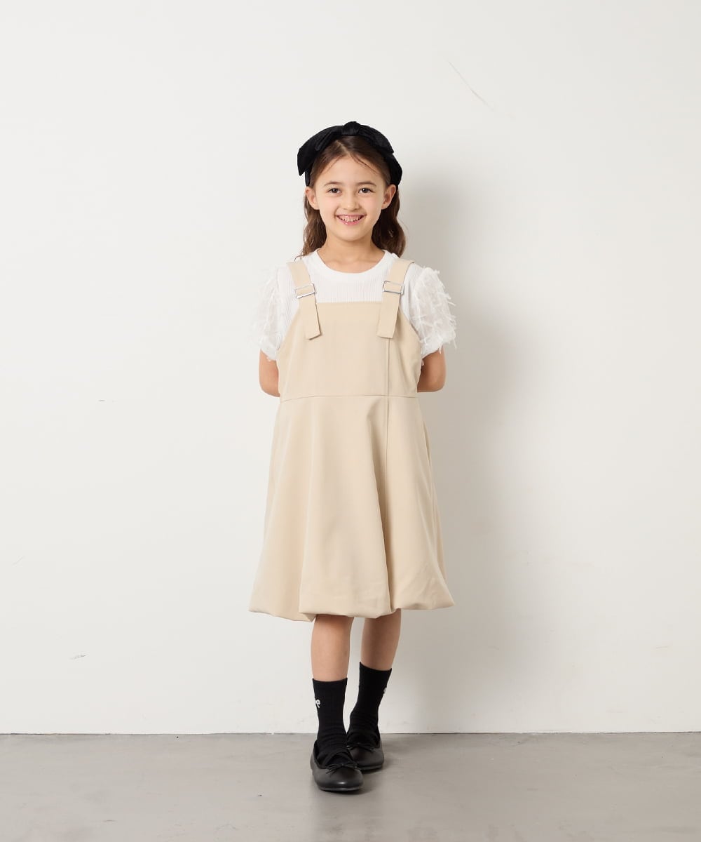 KJEFD41059 a.v.v KIDS(アー・ヴェ・ヴェ) [130-160]バルーンジャンスカ ベージュ