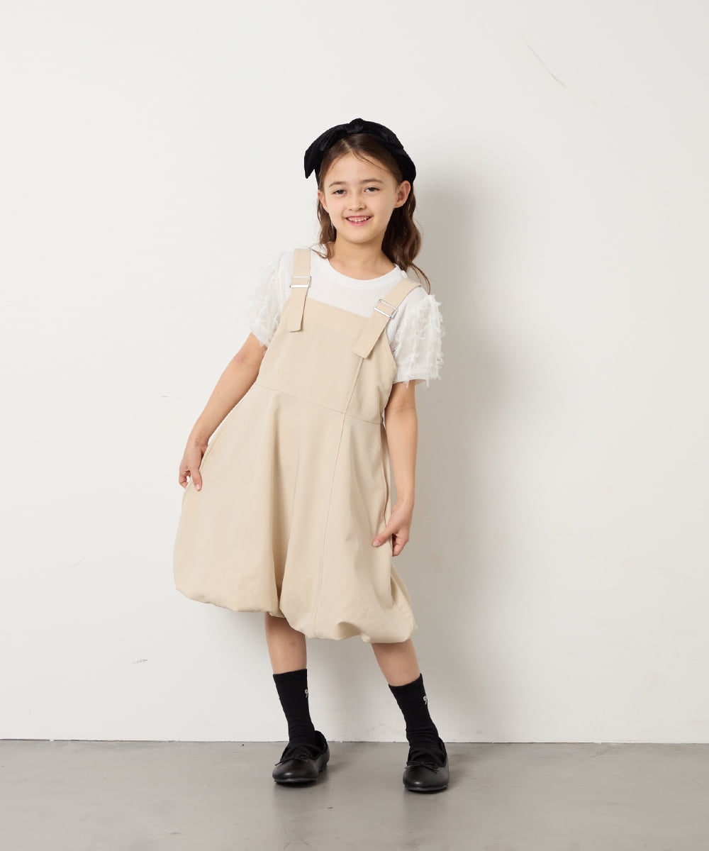 KJEFD41059 a.v.v KIDS(アー・ヴェ・ヴェ) [130-160]バルーンジャンスカ ベージュ