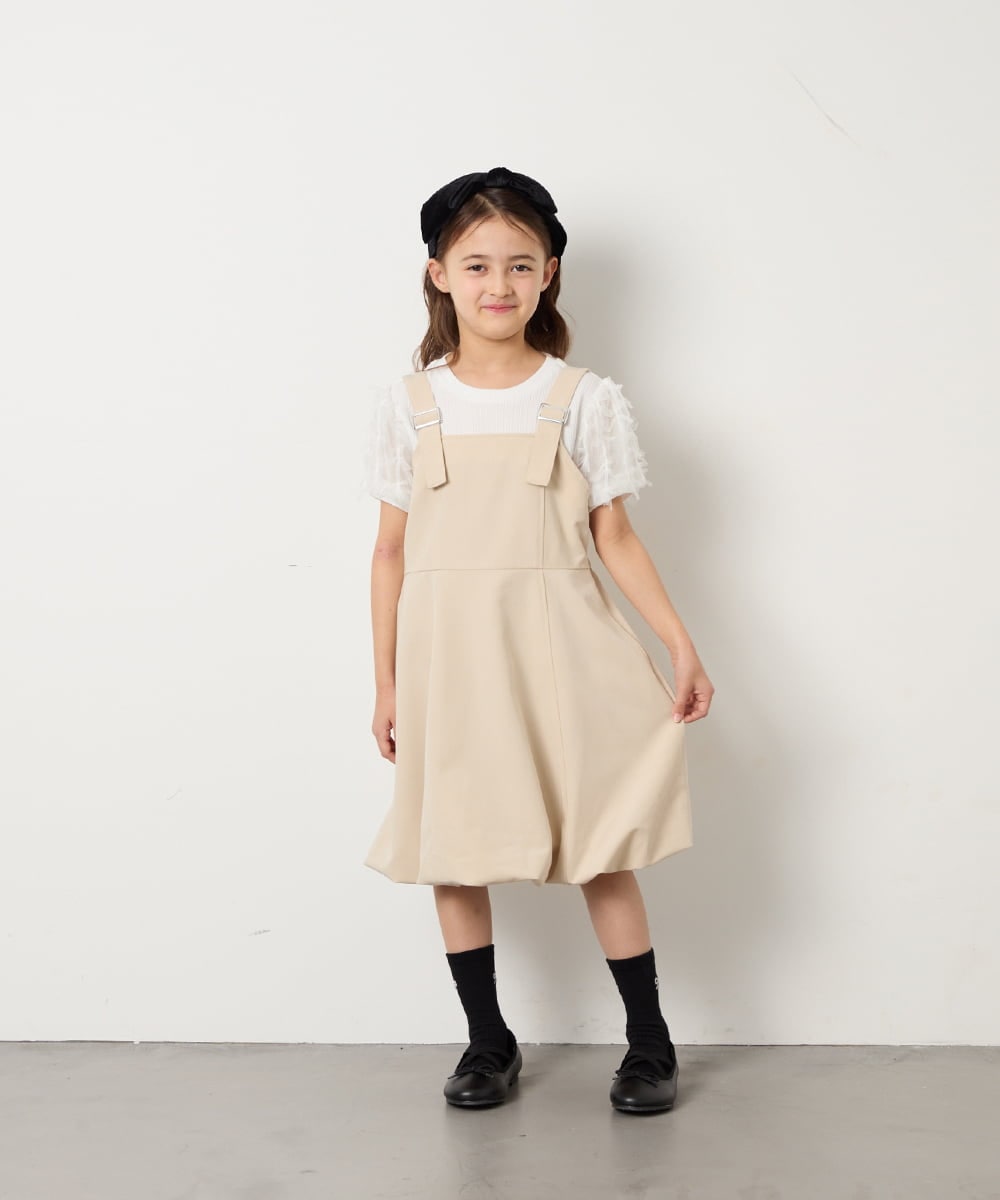 KJEFD41059 a.v.v KIDS(アー・ヴェ・ヴェ) [130-160]バルーンジャンスカ ベージュ