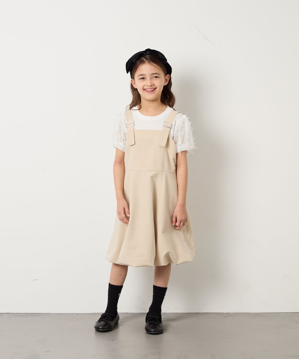 KJEFD41059 a.v.v KIDS(アー・ヴェ・ヴェ) [130-160]バルーンジャンスカ ベージュ