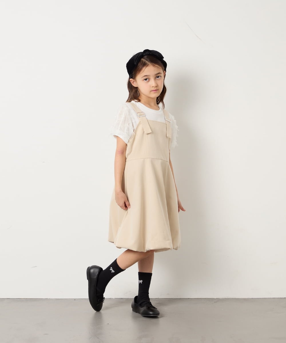 KJEFD41059 a.v.v KIDS(アー・ヴェ・ヴェ) [130-160]バルーンジャンスカ ベージュ