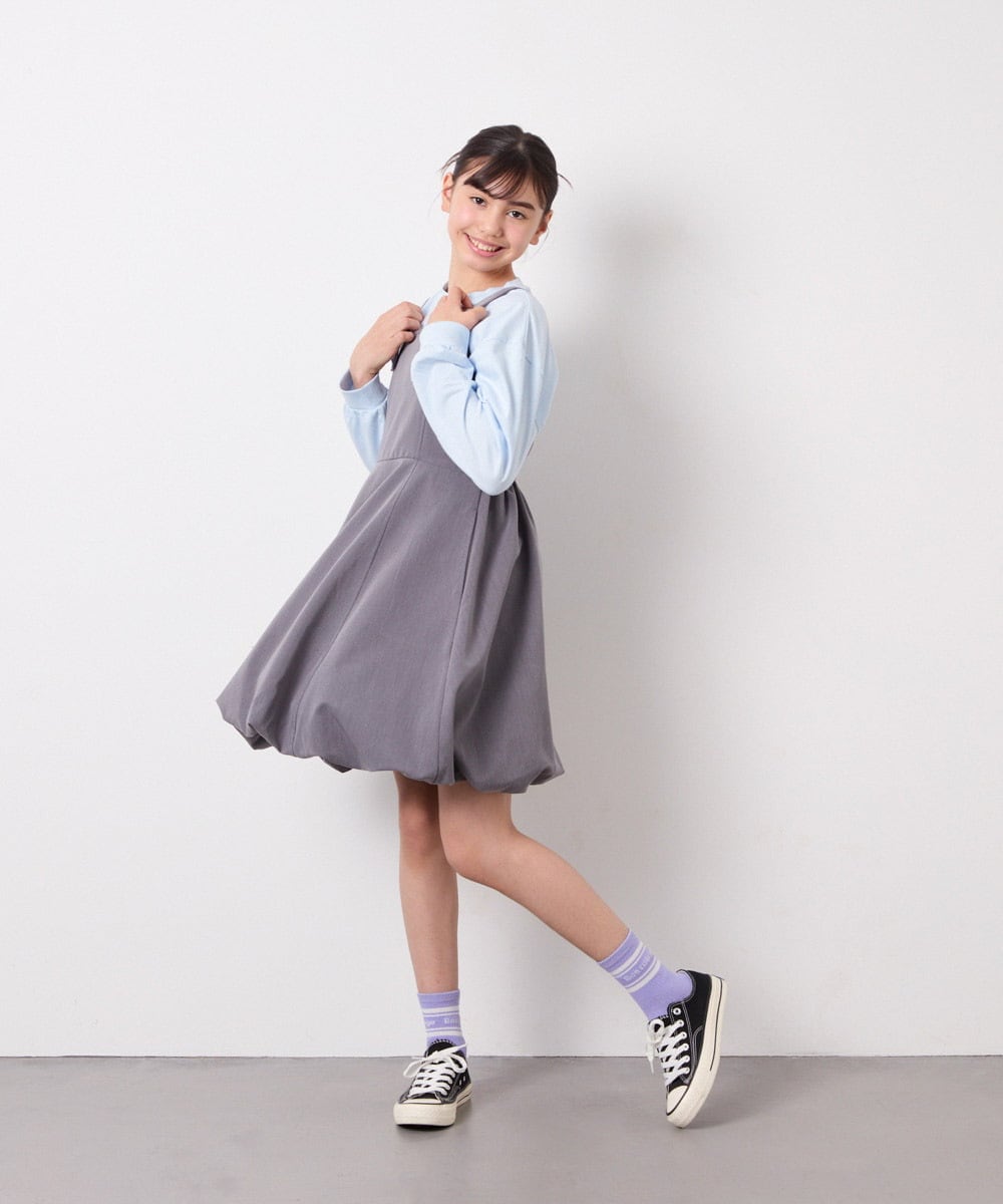 KJEFD41059 a.v.v KIDS(アー・ヴェ・ヴェ) [130-160]バルーンジャンスカ ダークグレー
