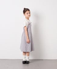 KJEFD42059 a.v.v KIDS(アー・ヴェ・ヴェ) [130-160]フロントリボンプリーツジャンスカ グレー