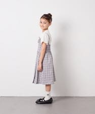 KJEFD42059 a.v.v KIDS(アー・ヴェ・ヴェ) [130-160]フロントリボンプリーツジャンスカ グレー