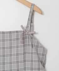 KJEFD42059 a.v.v KIDS(アー・ヴェ・ヴェ) [130-160]フロントリボンプリーツジャンスカ グレー