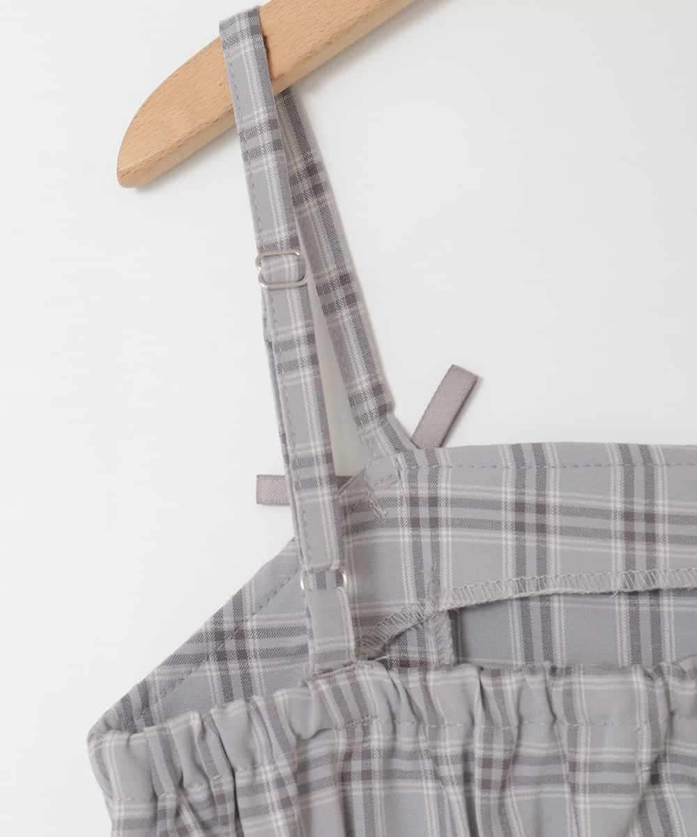 KJEFD42059 a.v.v KIDS(アー・ヴェ・ヴェ) [130-160]フロントリボンプリーツジャンスカ グレー