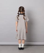 KJEFD55059 a.v.v KIDS(アー・ヴェ・ヴェ) [130-160]【洗える】タックプリーツ襟付きワンピース ベージュ
