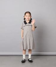KJEFD55059 a.v.v KIDS(アー・ヴェ・ヴェ) [130-160]【洗える】タックプリーツ襟付きワンピース ベージュ