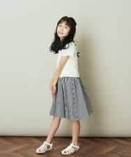 KJEFP41029 a.v.v KIDS(アー・ヴェ・ヴェ) [100-130]バックリボンドッキングワンピース ネイビー