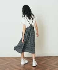 KJEFQ40039 a.v.v KIDS(アー・ヴェ・ヴェ) [140-150]フラワープリントバックリボンワンピース ネイビー