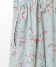 KJEFS41039 a.v.v KIDS(アー・ヴェ・ヴェ) [100-130]花柄シフォンワンピース ライトブルー